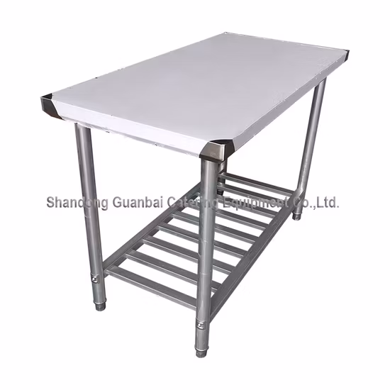 Kommerzielle Catering-Ausrüstung, Edelstahl-Küchenarbeitstisch, Metall-Arbeitstisch, Garagen-Werkbank
